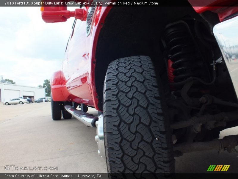 Vermillion Red / Medium Stone 2010 Ford F350 Super Duty Lariat Crew Cab 4x4 Dually