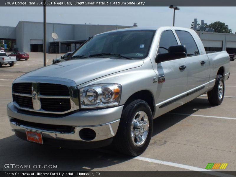 Bright Silver Metallic / Medium Slate Gray 2009 Dodge Ram 3500 SLT Mega Cab