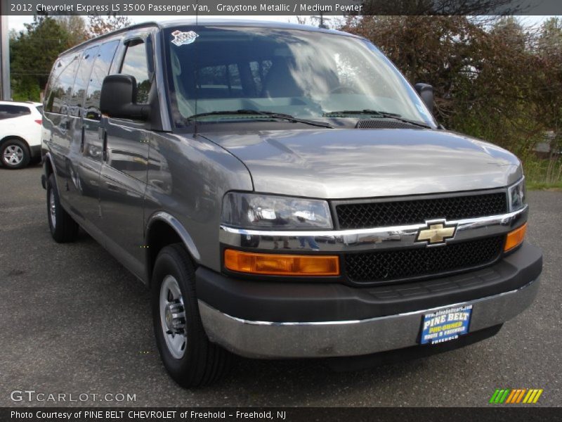 Graystone Metallic / Medium Pewter 2012 Chevrolet Express LS 3500 Passenger Van