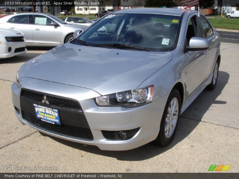 Apex Silver Metallic / Black 2010 Mitsubishi Lancer ES