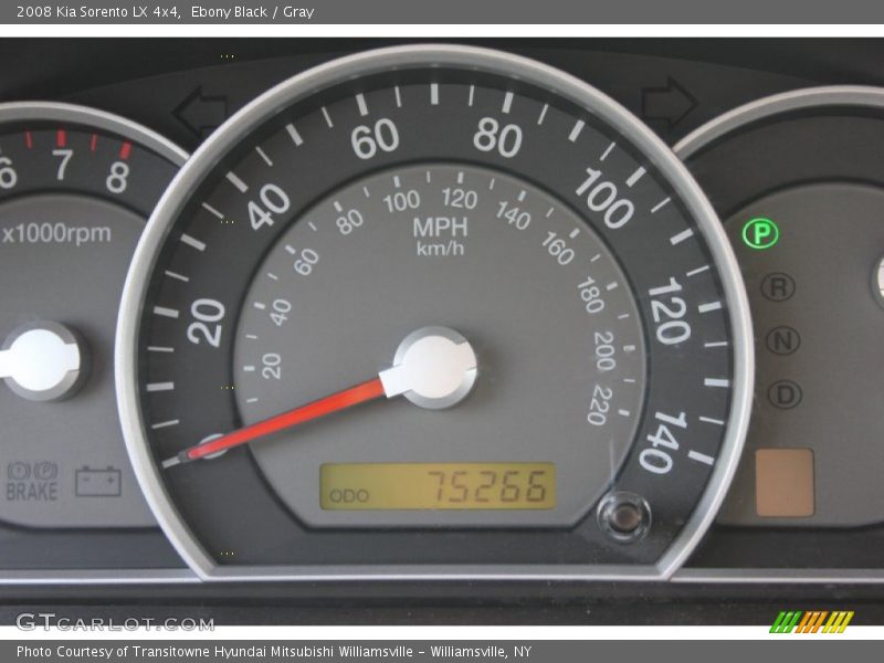Ebony Black / Gray 2008 Kia Sorento LX 4x4