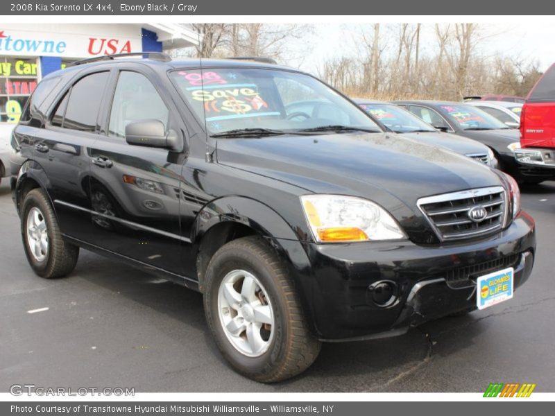 Ebony Black / Gray 2008 Kia Sorento LX 4x4
