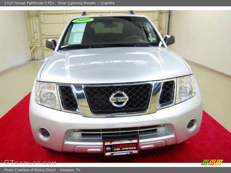 Silver Lightning Metallic / Graphite 2010 Nissan Pathfinder S FE+
