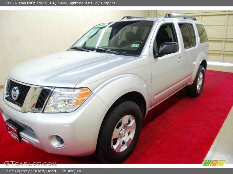 Silver Lightning Metallic / Graphite 2010 Nissan Pathfinder S FE+