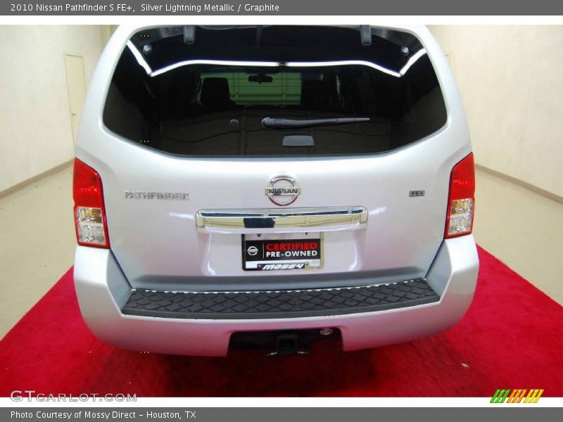 Silver Lightning Metallic / Graphite 2010 Nissan Pathfinder S FE+