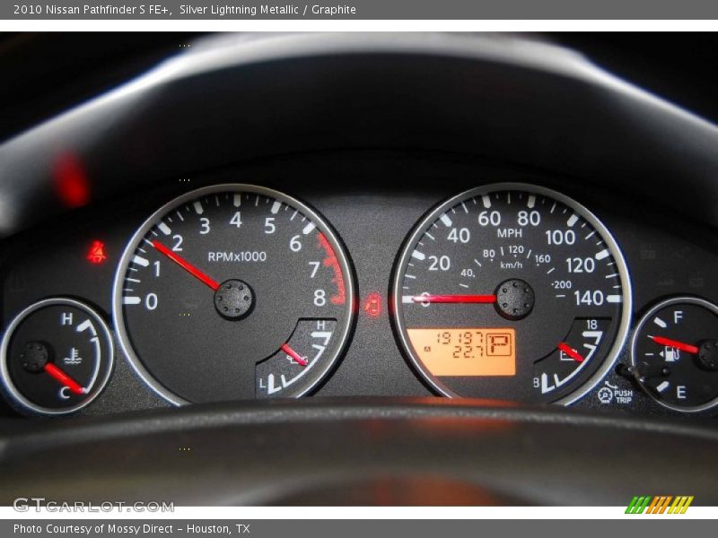 Silver Lightning Metallic / Graphite 2010 Nissan Pathfinder S FE+