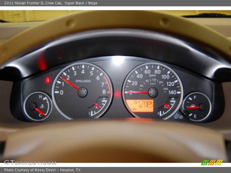 Super Black / Beige 2011 Nissan Frontier SL Crew Cab