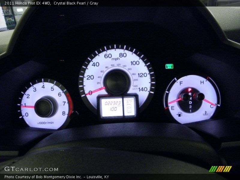 Crystal Black Pearl / Gray 2011 Honda Pilot EX 4WD