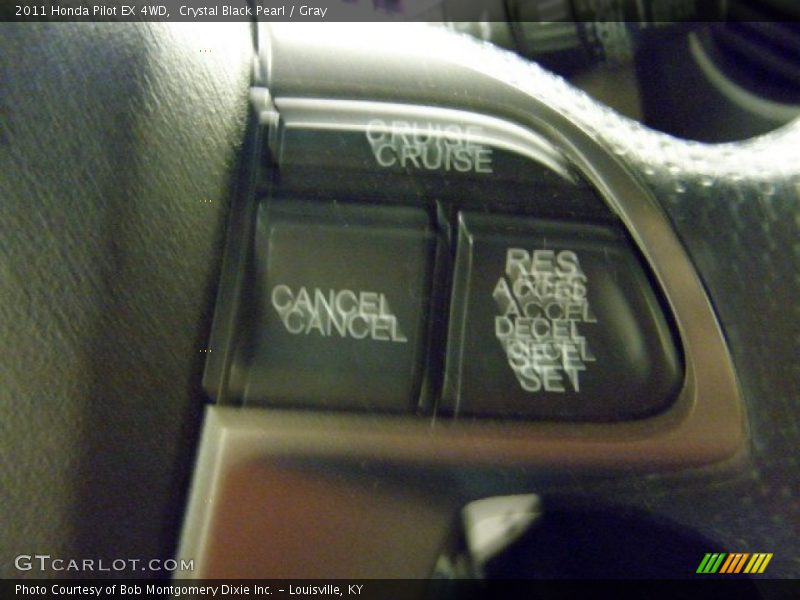Crystal Black Pearl / Gray 2011 Honda Pilot EX 4WD