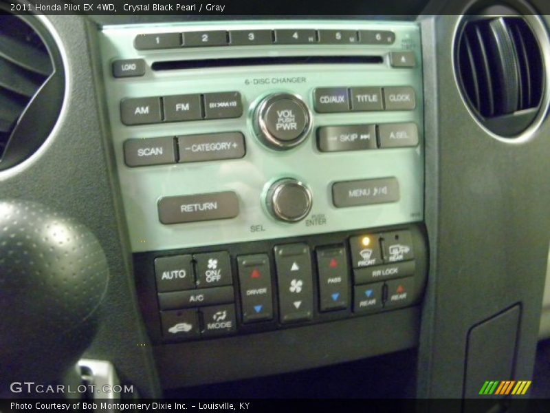 Crystal Black Pearl / Gray 2011 Honda Pilot EX 4WD