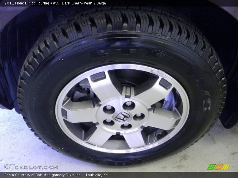 Dark Cherry Pearl / Beige 2011 Honda Pilot Touring 4WD