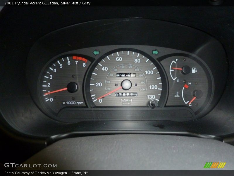  2001 Accent GL Sedan GL Sedan Gauges