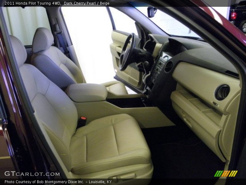 Dark Cherry Pearl / Beige 2011 Honda Pilot Touring 4WD