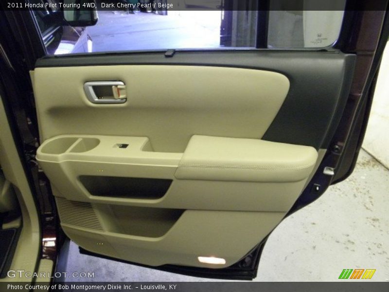 Dark Cherry Pearl / Beige 2011 Honda Pilot Touring 4WD