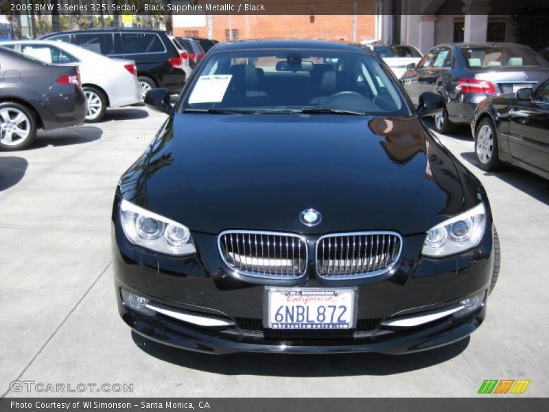 Black Sapphire Metallic / Black 2006 BMW 3 Series 325i Sedan