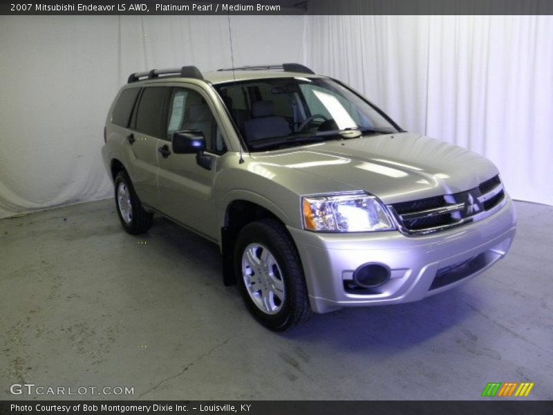 Platinum Pearl / Medium Brown 2007 Mitsubishi Endeavor LS AWD