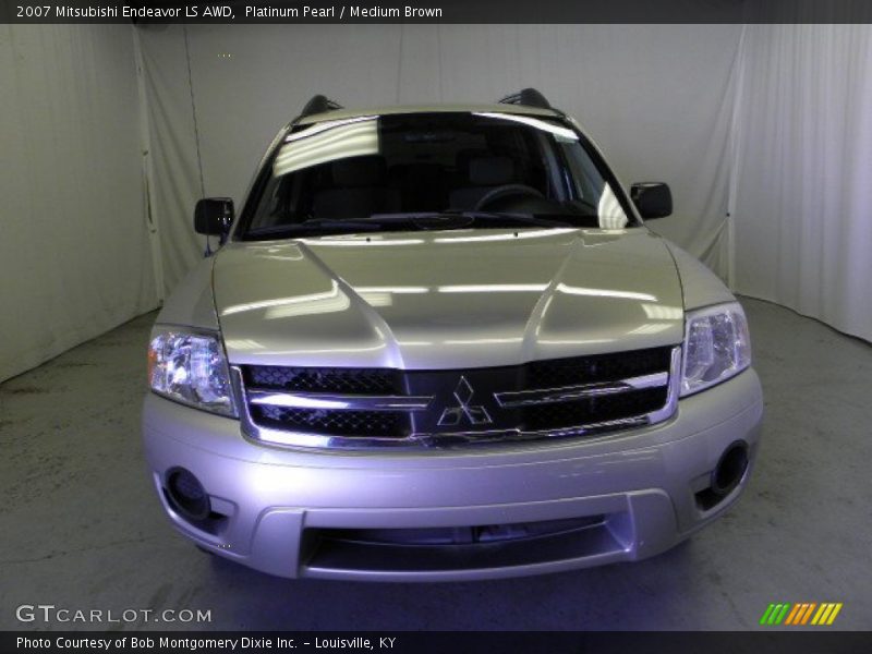 Platinum Pearl / Medium Brown 2007 Mitsubishi Endeavor LS AWD