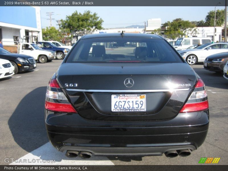 Black / Black 2009 Mercedes-Benz S 63 AMG Sedan