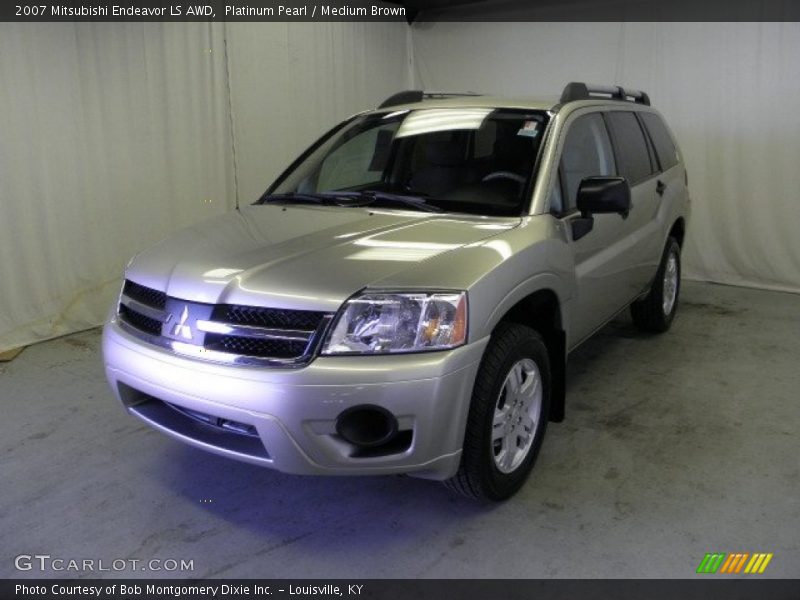 Platinum Pearl / Medium Brown 2007 Mitsubishi Endeavor LS AWD