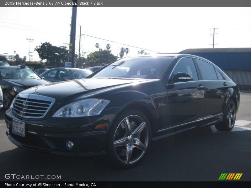 Black / Black 2009 Mercedes-Benz S 63 AMG Sedan