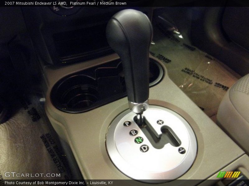 Platinum Pearl / Medium Brown 2007 Mitsubishi Endeavor LS AWD