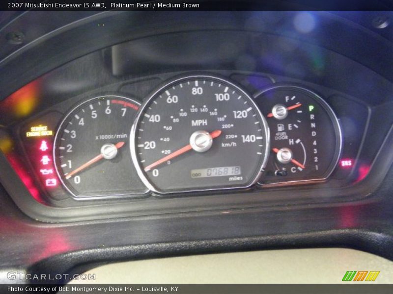 Platinum Pearl / Medium Brown 2007 Mitsubishi Endeavor LS AWD