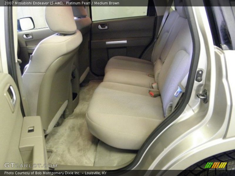 Platinum Pearl / Medium Brown 2007 Mitsubishi Endeavor LS AWD