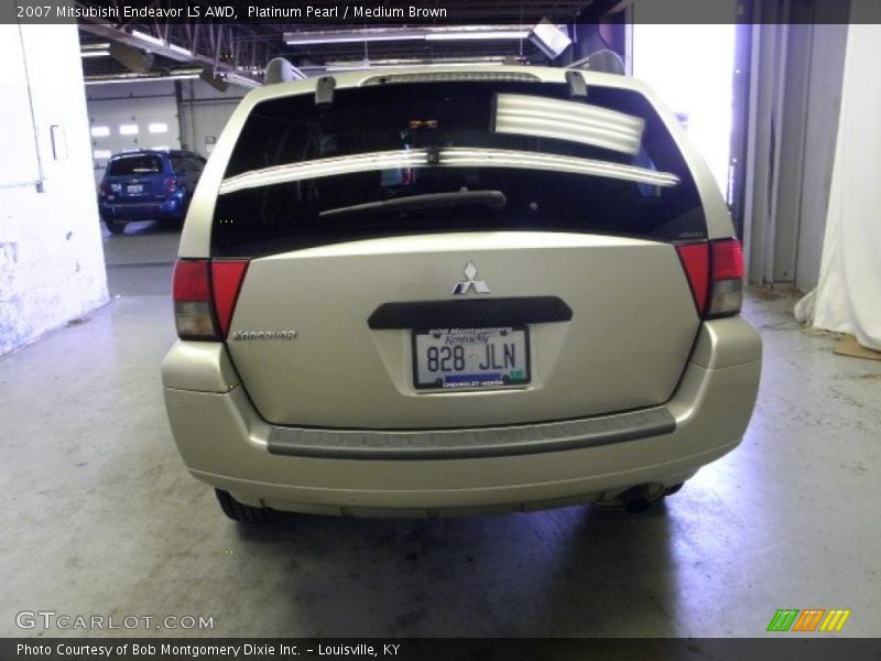 Platinum Pearl / Medium Brown 2007 Mitsubishi Endeavor LS AWD