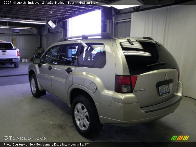 Platinum Pearl / Medium Brown 2007 Mitsubishi Endeavor LS AWD