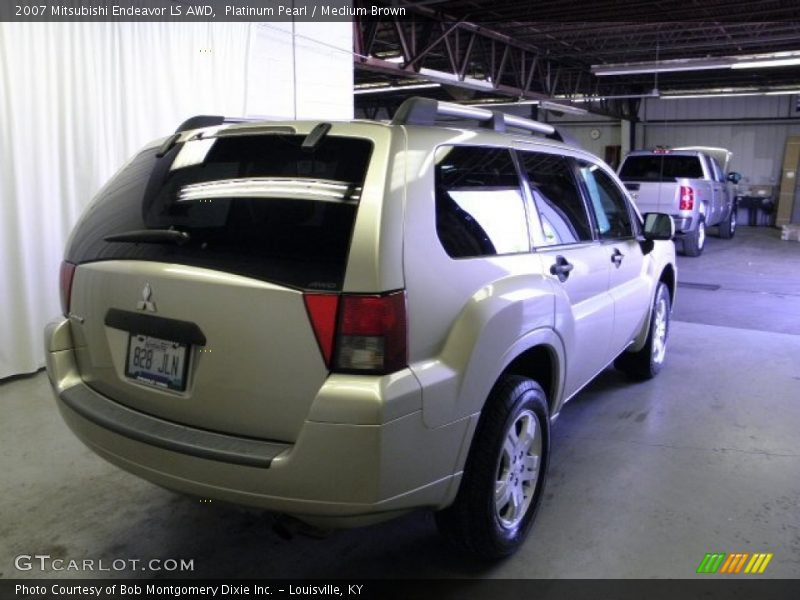 Platinum Pearl / Medium Brown 2007 Mitsubishi Endeavor LS AWD