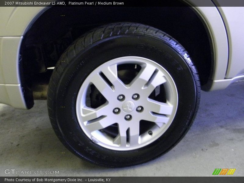 Platinum Pearl / Medium Brown 2007 Mitsubishi Endeavor LS AWD