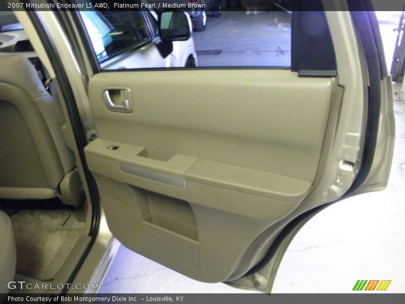 Platinum Pearl / Medium Brown 2007 Mitsubishi Endeavor LS AWD