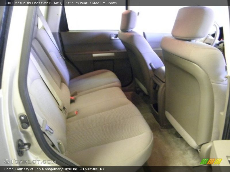 Platinum Pearl / Medium Brown 2007 Mitsubishi Endeavor LS AWD