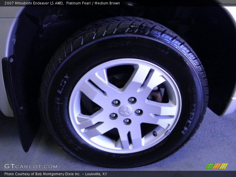 Platinum Pearl / Medium Brown 2007 Mitsubishi Endeavor LS AWD