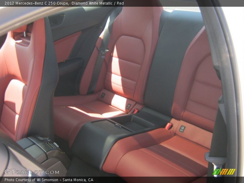 Diamond White Metallic / Red 2012 Mercedes-Benz C 250 Coupe