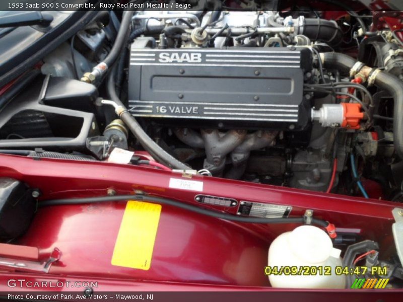Ruby Red Pearl Metallic / Beige 1993 Saab 900 S Convertible