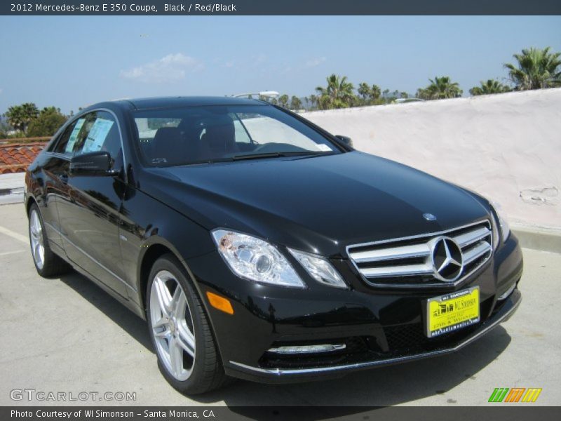 Black / Red/Black 2012 Mercedes-Benz E 350 Coupe