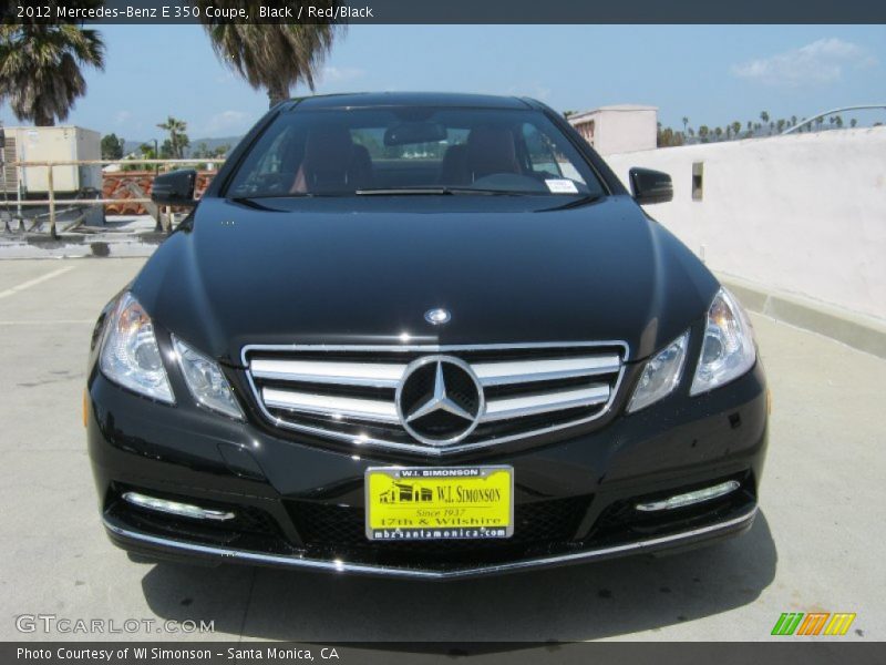 Black / Red/Black 2012 Mercedes-Benz E 350 Coupe