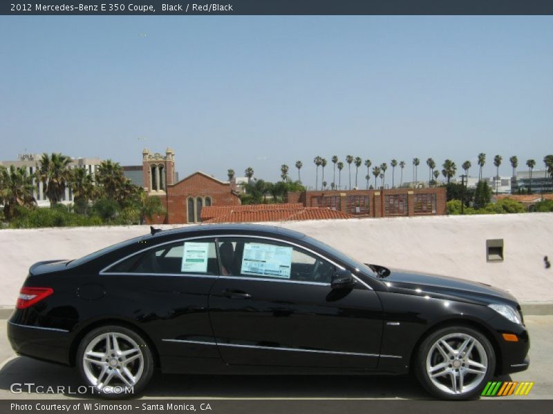 Black / Red/Black 2012 Mercedes-Benz E 350 Coupe
