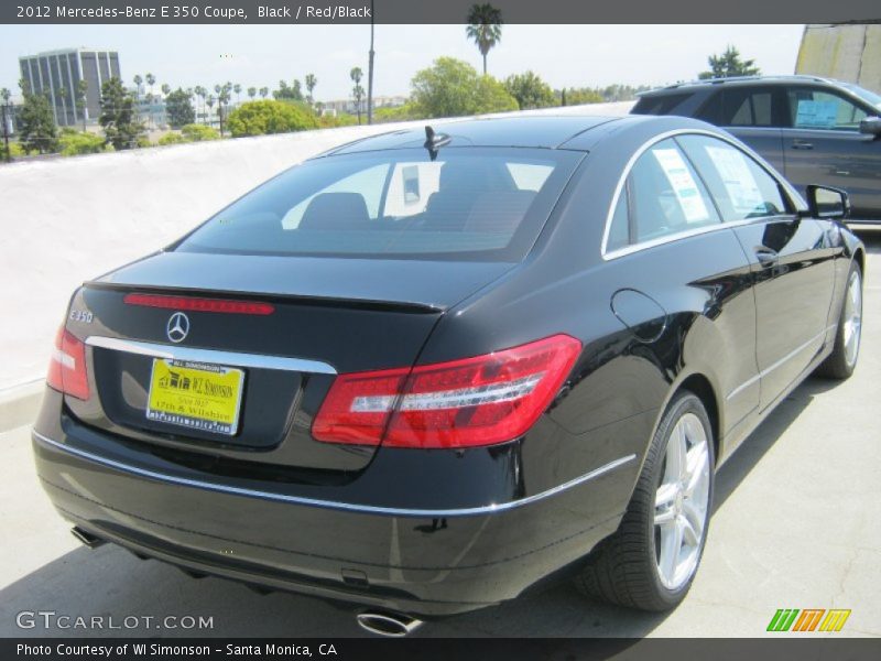 Black / Red/Black 2012 Mercedes-Benz E 350 Coupe