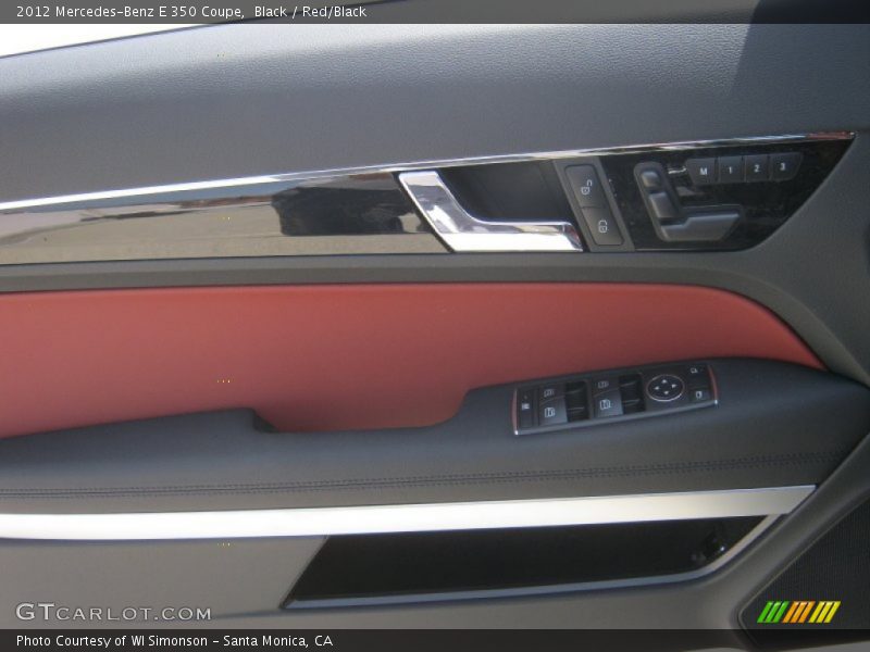 Black / Red/Black 2012 Mercedes-Benz E 350 Coupe