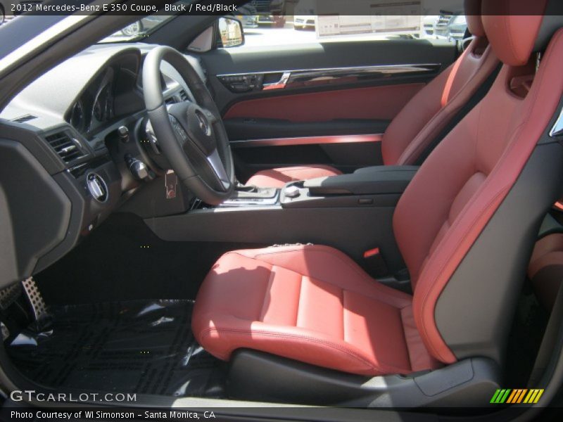 Black / Red/Black 2012 Mercedes-Benz E 350 Coupe