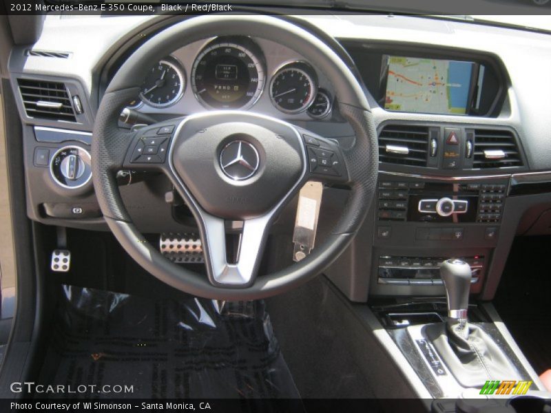 Black / Red/Black 2012 Mercedes-Benz E 350 Coupe
