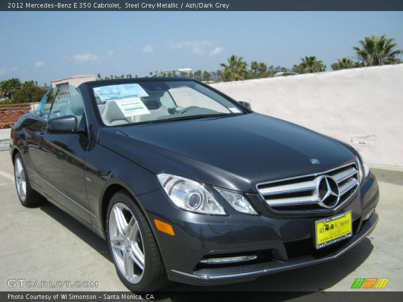 Steel Grey Metallic / Ash/Dark Grey 2012 Mercedes-Benz E 350 Cabriolet