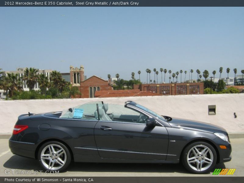 Steel Grey Metallic / Ash/Dark Grey 2012 Mercedes-Benz E 350 Cabriolet