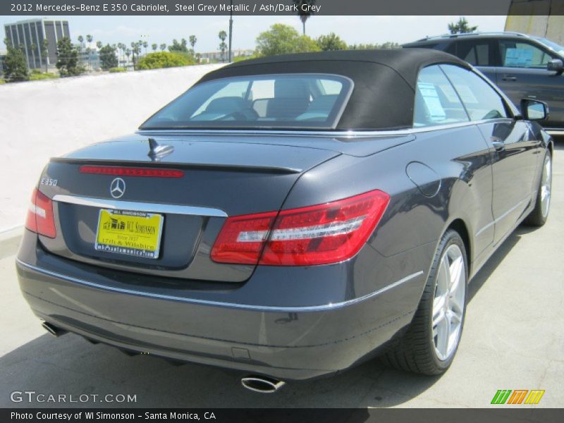Steel Grey Metallic / Ash/Dark Grey 2012 Mercedes-Benz E 350 Cabriolet