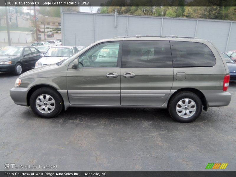 Sage Green Metallic / Gray 2005 Kia Sedona EX