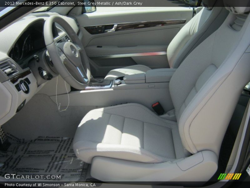 Steel Grey Metallic / Ash/Dark Grey 2012 Mercedes-Benz E 350 Cabriolet