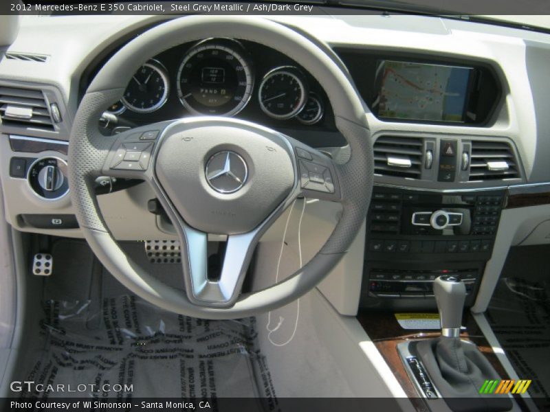 Steel Grey Metallic / Ash/Dark Grey 2012 Mercedes-Benz E 350 Cabriolet