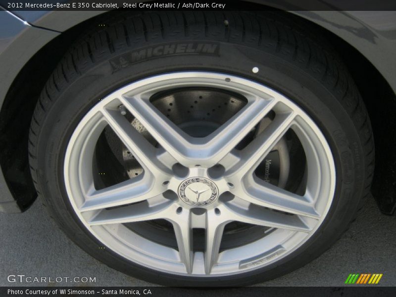 Steel Grey Metallic / Ash/Dark Grey 2012 Mercedes-Benz E 350 Cabriolet